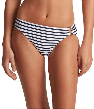 Lauren Ralph Lauren Lux Stripe Hipster Swim Bottom