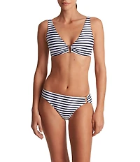 Lauren Ralph Lauren Lux Stripe Hipster Swim Bottom