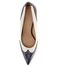 Lauren Ralph Lauren Lynden Burnished Leather Wingtip Dress Pumps