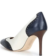 Lauren Ralph Lauren Lynden Perforated Leather Pointed Toe Pumps