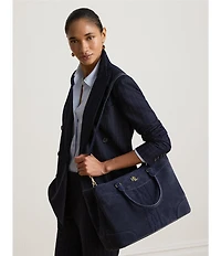 Lauren Ralph Lauren Marcy 36 Suede Satchel Bag