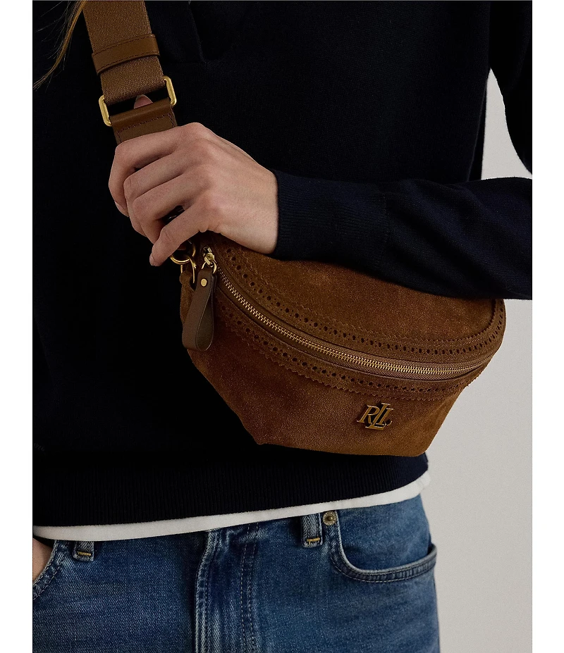 Lauren Ralph Lauren Marcy Perforated Suede Belt Bag