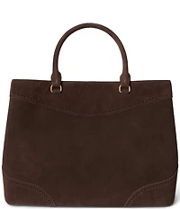 Lauren Ralph Lauren Marcy Perforated Suede Large Satchel Bag