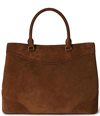 Lauren Ralph Lauren Marcy Perforated Suede Large Satchel Bag