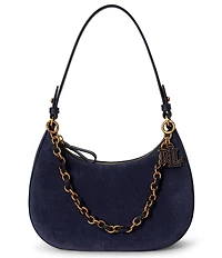 Lauren Ralph Lauren Marcy Suede Medium Zip Shoulder Bag