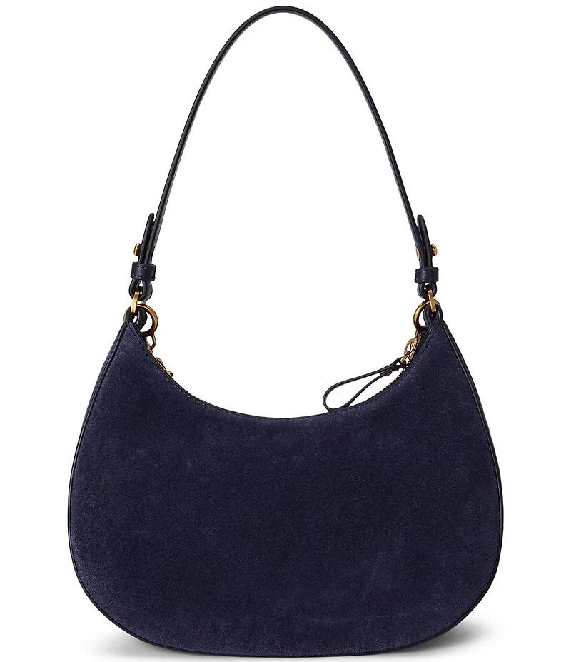 Lauren Ralph Lauren Marcy Suede Medium Zip Shoulder Bag