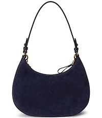 Lauren Ralph Lauren Marcy Suede Medium Zip Shoulder Bag