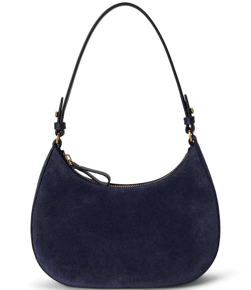 Lauren Ralph Lauren Marcy Suede Medium Zip Shoulder Bag