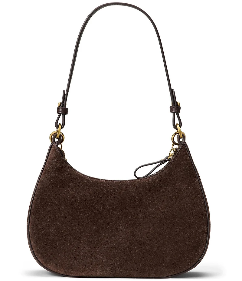Lauren Ralph Lauren Marcy Suede Medium Zip Shoulder Bag