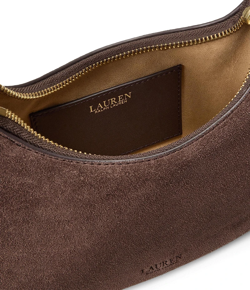Lauren Ralph Lauren Marcy Suede Medium Zip Shoulder Bag