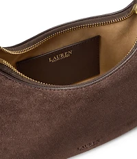 Lauren Ralph Lauren Marcy Suede Medium Zip Shoulder Bag