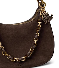 Lauren Ralph Lauren Marcy Suede Medium Zip Shoulder Bag