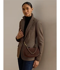 Lauren Ralph Lauren Marcy Suede Medium Zip Shoulder Bag