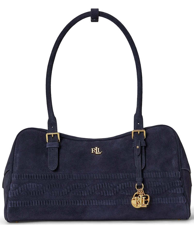 Lauren Ralph Lauren Marcy Suede Zip Top Shoulder Bag