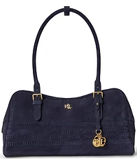 Lauren Ralph Lauren Marcy Suede Zip Top Shoulder Bag