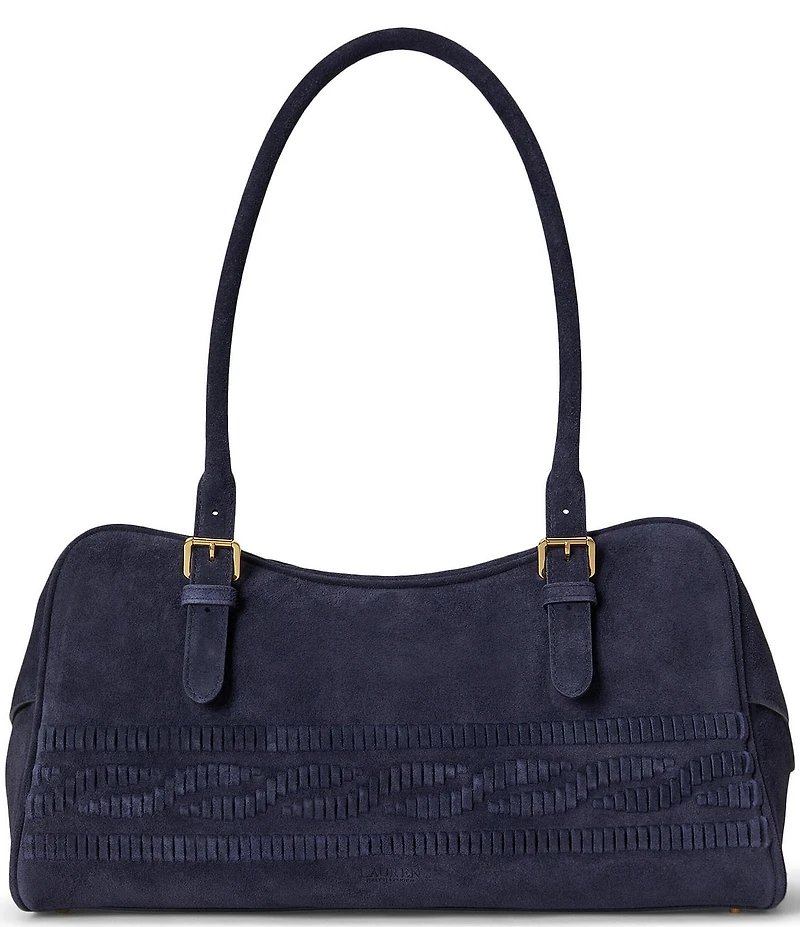 Lauren Ralph Lauren Marcy Suede Zip Top Shoulder Bag