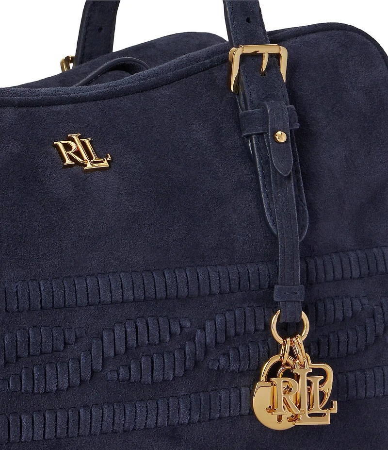 Lauren Ralph Lauren Marcy Suede Zip Top Shoulder Bag