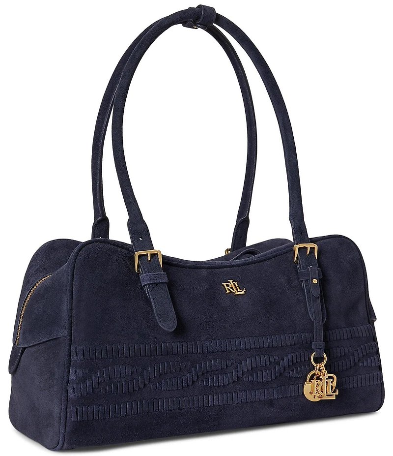 Lauren Ralph Lauren Marcy Suede Zip Top Shoulder Bag