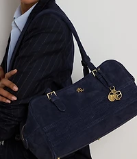 Lauren Ralph Lauren Marcy Suede Zip Top Shoulder Bag