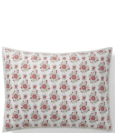 Lauren Ralph Lauren Maren Vintage Inspired Floral Cotton Diamond-Stitch Sham