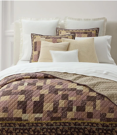 Lauren Ralph Lauren Margaret Floral Patchwork Diamond Quilted Lightweight Reversible Quilt
