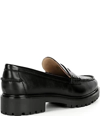 Lauren Ralph Lauren Marli Leather Lug Sole Penny Loafers