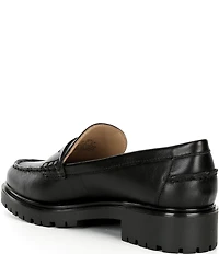 Lauren Ralph Lauren Marli Leather Lug Sole Penny Loafers
