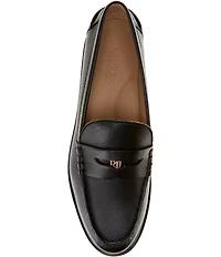 Lauren Ralph Lauren Marli Leather Lug Sole Penny Loafers