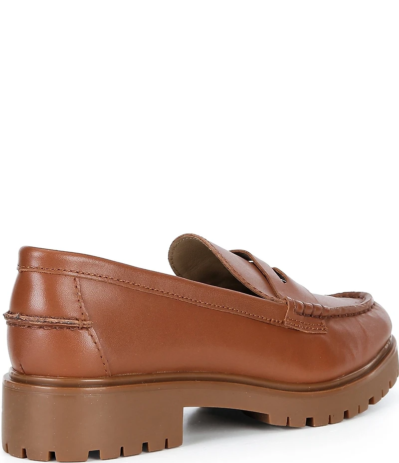 Lauren Ralph Lauren Marli Leather Lug Sole Penny Loafers