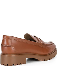 Lauren Ralph Lauren Marli Leather Lug Sole Penny Loafers