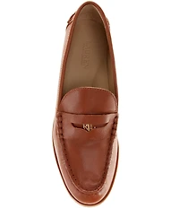 Lauren Ralph Lauren Marli Leather Lug Sole Penny Loafers