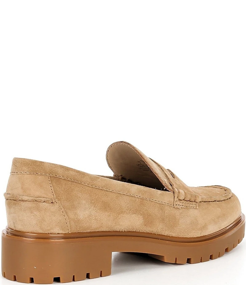 Lauren Ralph Lauren Marli Suede Lug Sole Penny Loafers