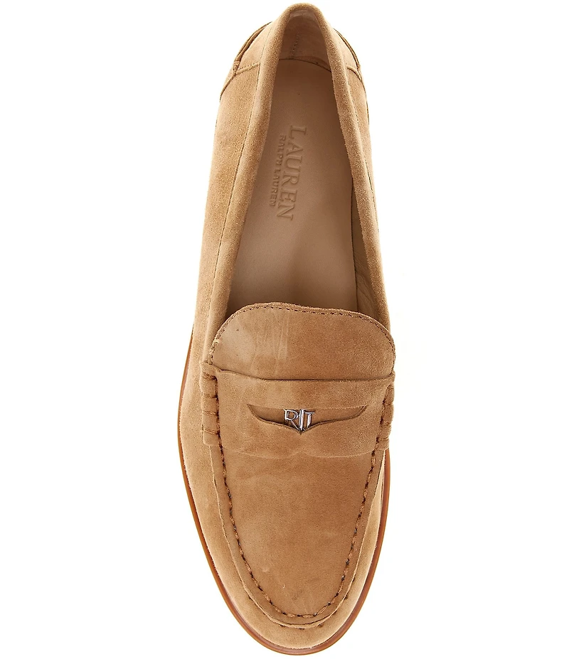 Lauren Ralph Lauren Marli Suede Lug Sole Penny Loafers
