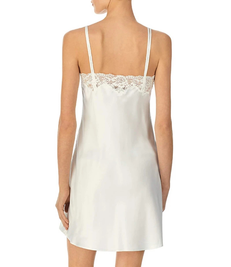 Lauren Ralph Lauren Matte Satin & Lace Sleeveless Bridal Chemise