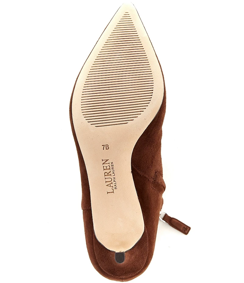 Lauren Ralph Lauren McKay Suede Kitten Heel Booties