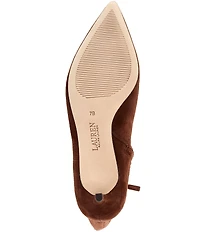 Lauren Ralph Lauren McKay Suede Kitten Heel Tall Boots