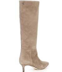 Lauren Ralph Lauren McKay Suede Kitten Heel Tall Boots