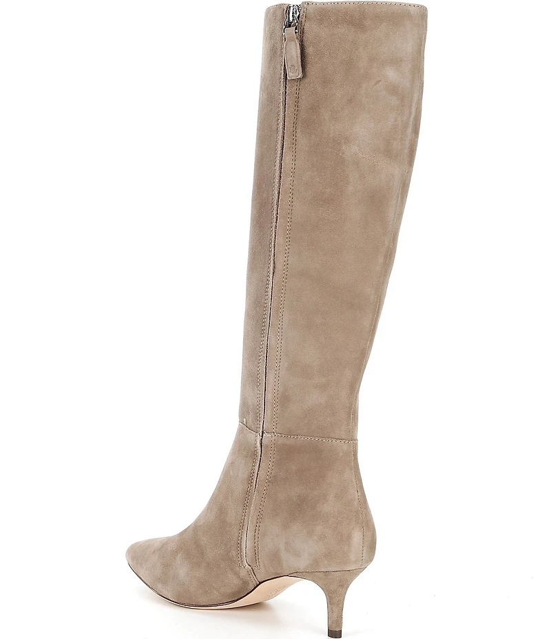Lauren Ralph Lauren McKay Suede Kitten Heel Tall Boots
