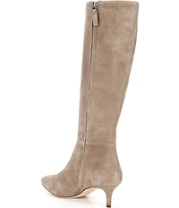 Lauren Ralph Lauren McKay Suede Kitten Heel Tall Boots