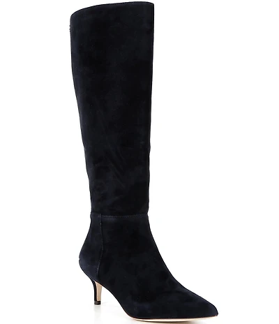 Lauren Ralph Lauren McKay Suede Kitten Heel Tall Boots