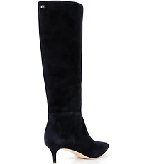 Lauren Ralph Lauren McKay Suede Kitten Heel Tall Boots