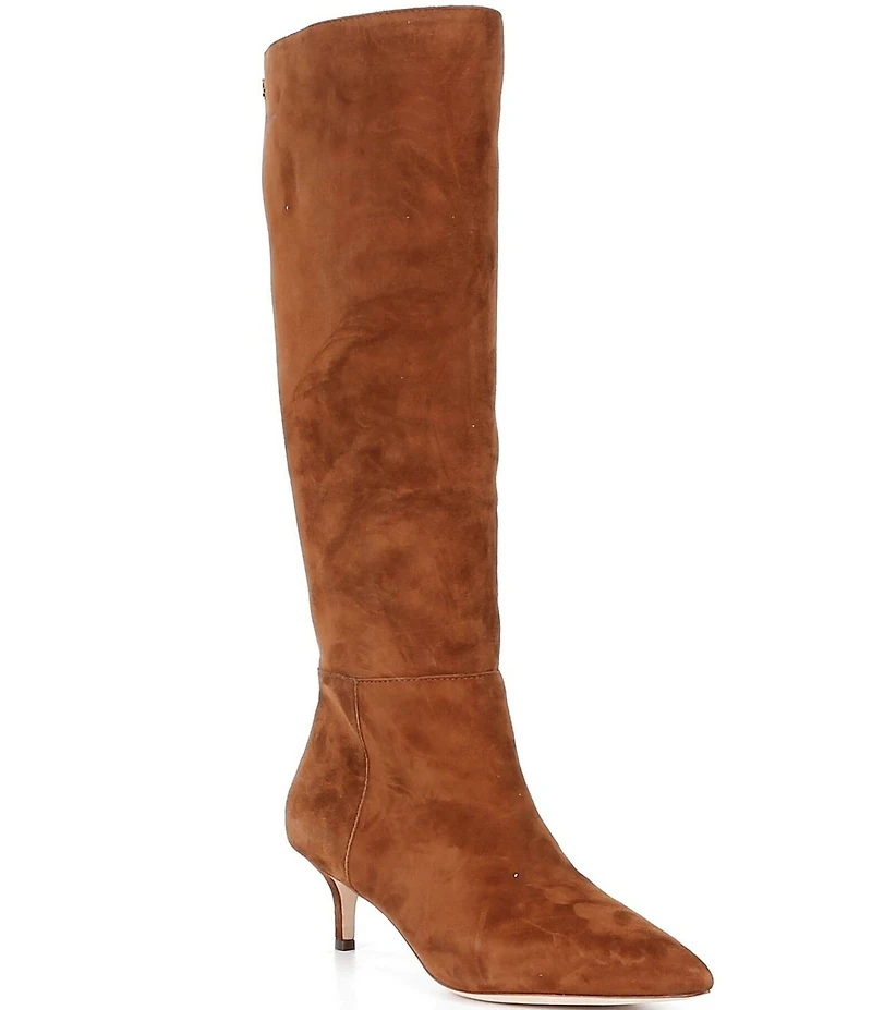 Lauren Ralph Lauren McKay Suede Kitten Heel Tall Boots