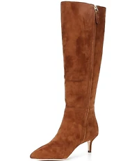 Lauren Ralph Lauren McKay Suede Kitten Heel Tall Boots