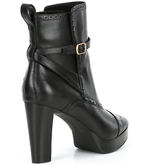 Lauren Ralph Lauren Mckinsey Burnished Leather Booties