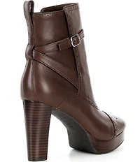 Lauren Ralph Lauren Mckinsey Burnished Leather Booties