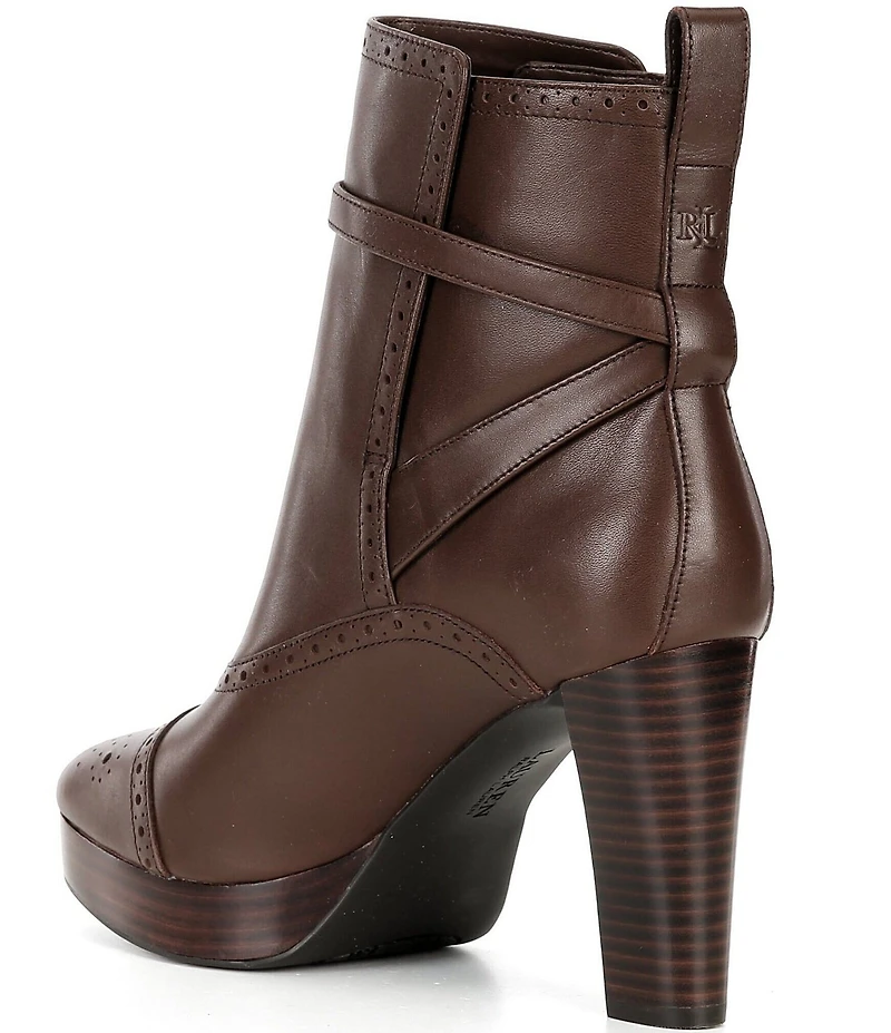 Lauren Ralph Lauren Mckinsey Burnished Leather Booties