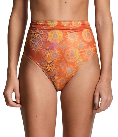 Lauren Ralph Lauren Medallion Shimmer High Waist Swim Bottom