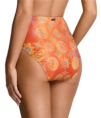 Lauren Ralph Lauren Medallion Shimmer High Waist Swim Bottom