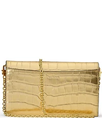 Lauren Ralph Lauren Adair Medium Metallic Chain Strap Wallet Crossbody Bag