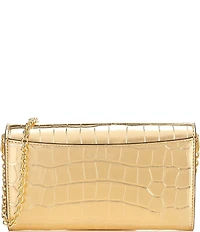 Lauren Ralph Lauren Adair Medium Metallic Chain Strap Wallet Crossbody Bag